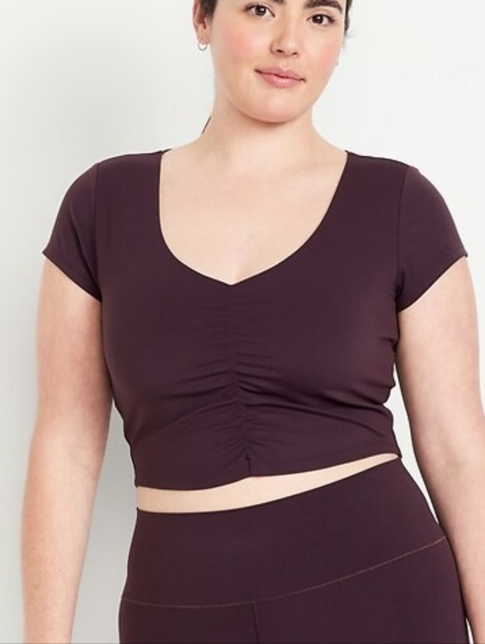 Old Navy Studiosmooth Crop Top With Built In Shelf Bra, Size XL Petite